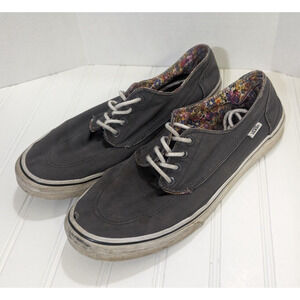 Vans Off the Wall Mens Size 10 Well Worn Gray Floral Rough Skater Shoes Casual